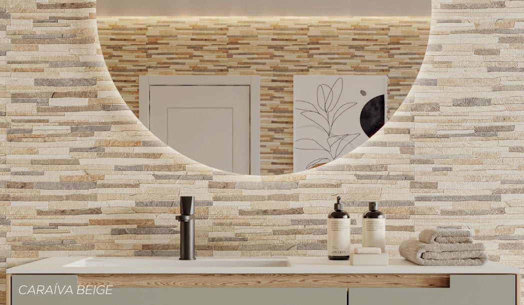 CR-CERAMIC Tile Ceramic 13X26 (33X66CM) Caraiva Bege HD