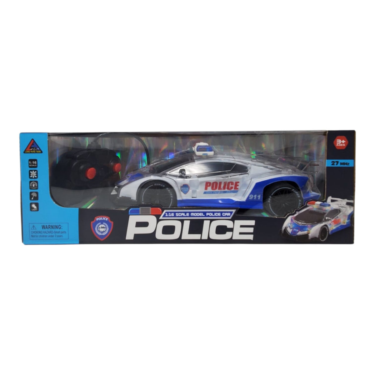 GENERIC Toy Police Remote Control Car R/C