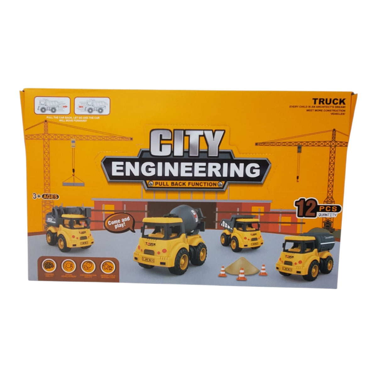 GENERIC Toy City Engineering Vehicles 12PC YM-F33