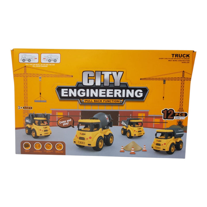 GENERIC Toy City Engineering Vehicles 12PC YM-F33