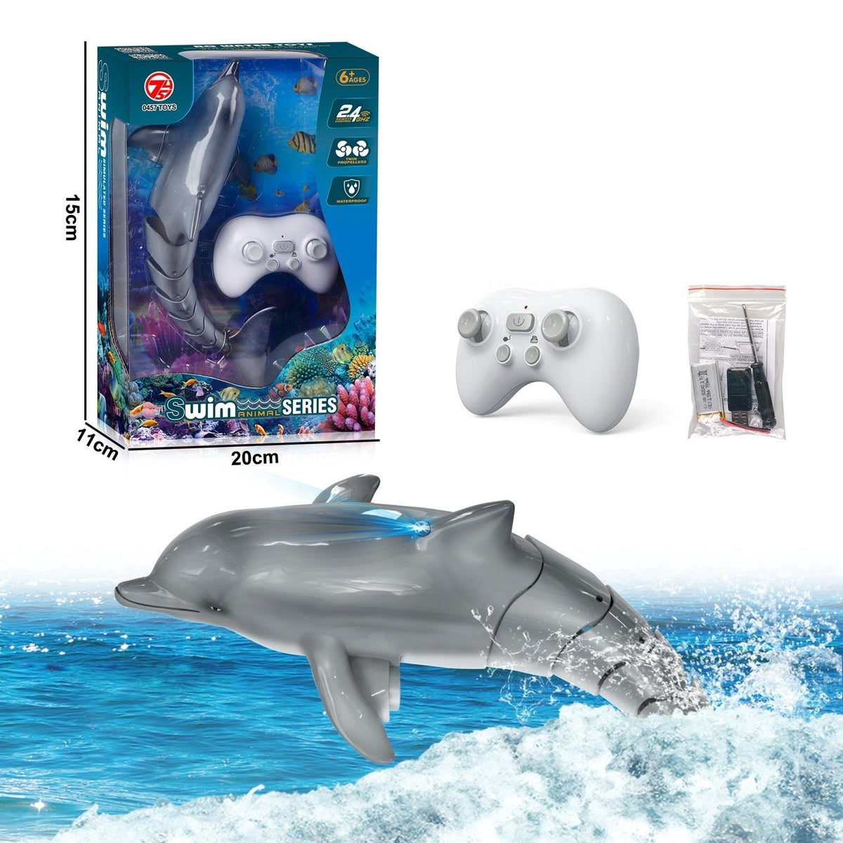 GENERIC Toy Dolphin Swim Animal Series R/C Remote Control 18006-42