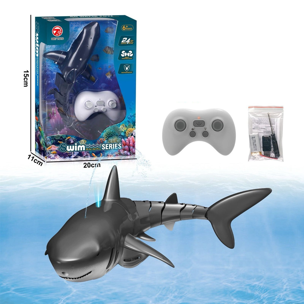 GENERIC Toy Shark Swim Animal Series R/C Remote Control 18003-43