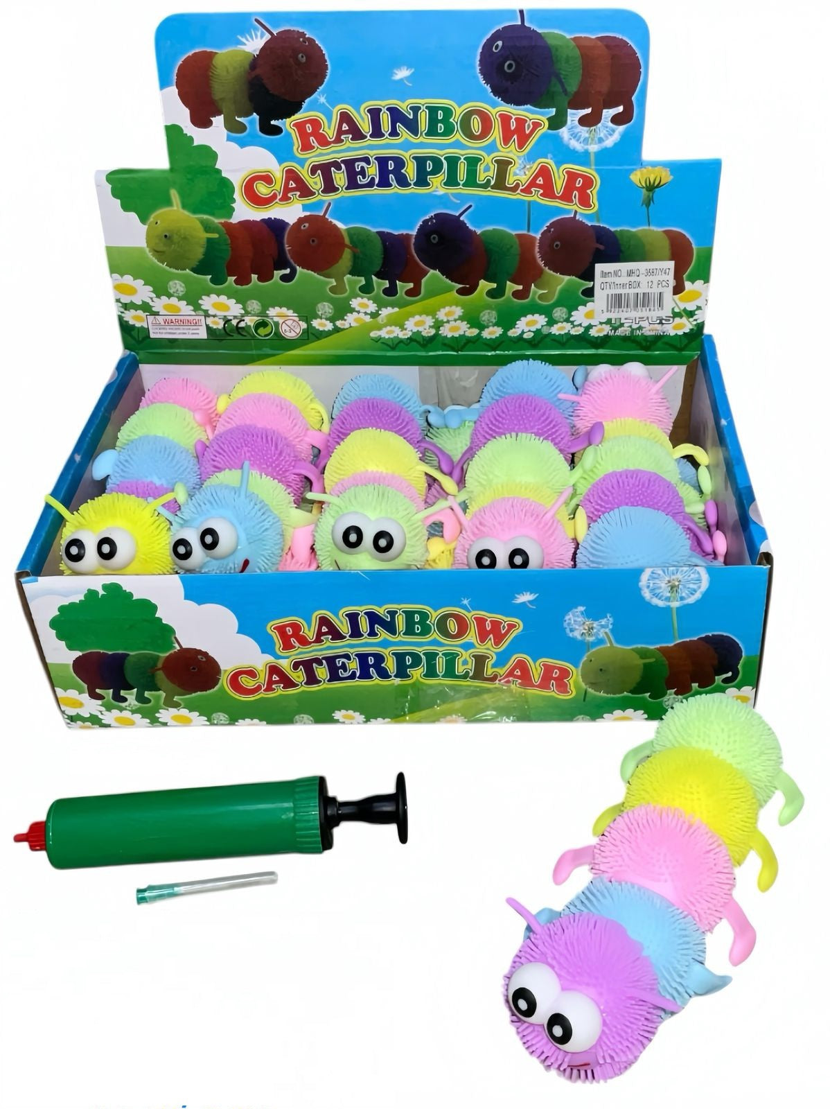 GENERIC Toy Decompress Rainbow Caterpillar MHQ-3687-Y47 Sold Each