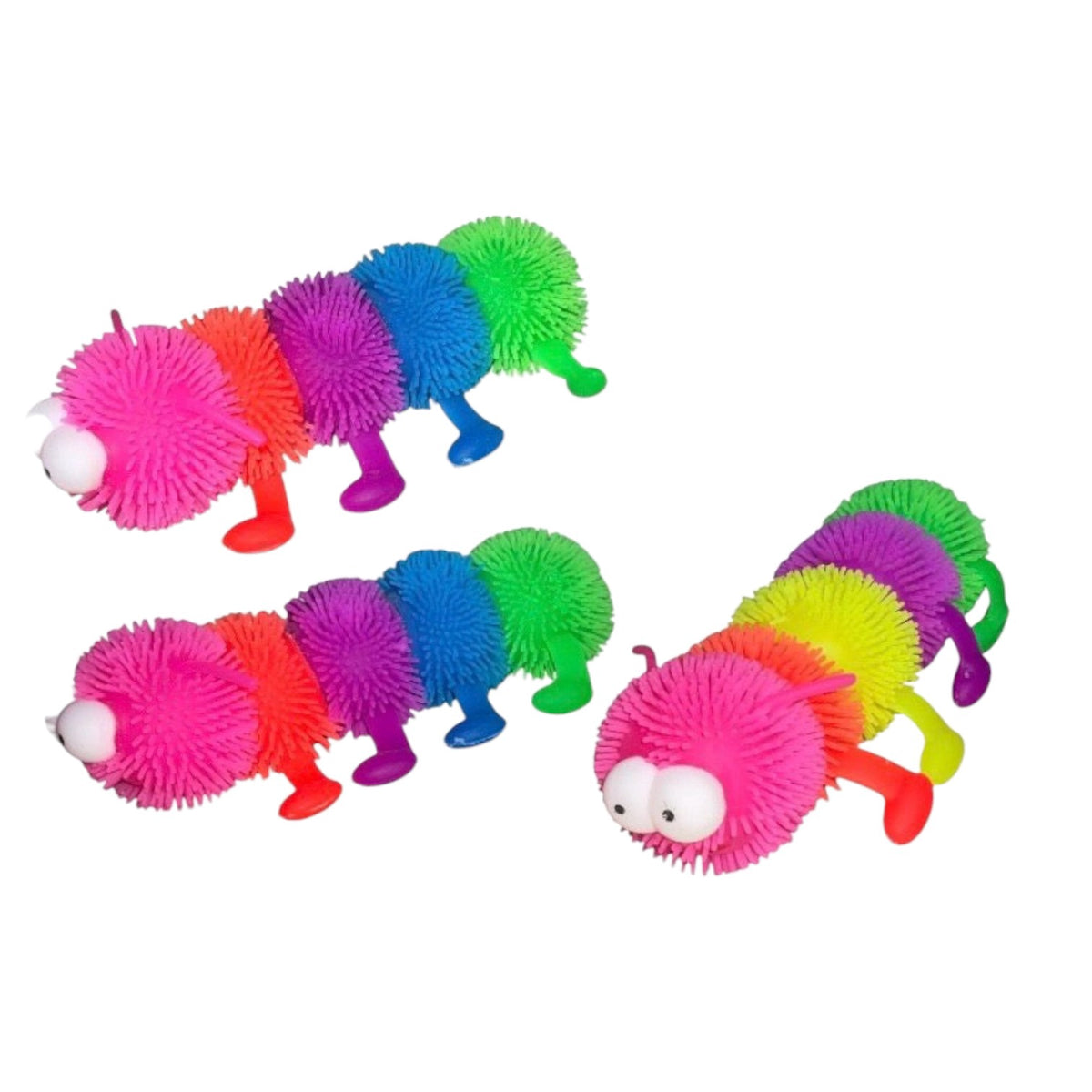 GENERIC Toy Decompress Rainbow Caterpillar Puffer Ball YLQ-3699-Y46 Sold Each