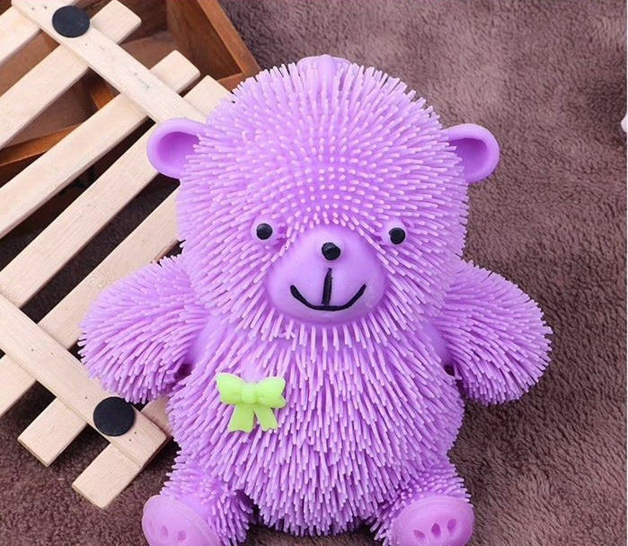 GENERIC Toy Decompress Puffer Ball Flashing Bear YLQ-3694-Y46 Sold Each