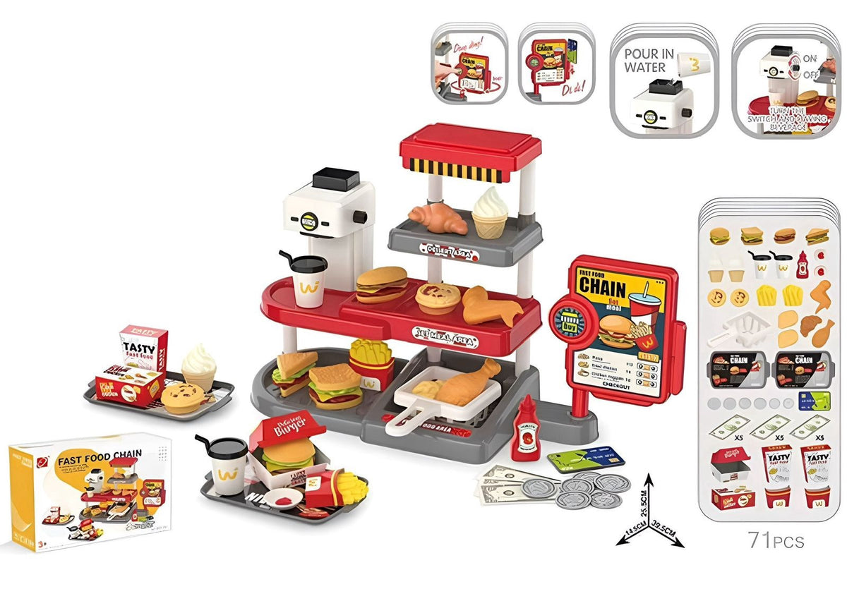 GENERIC Toy Fast Food Chain Playset I1802211