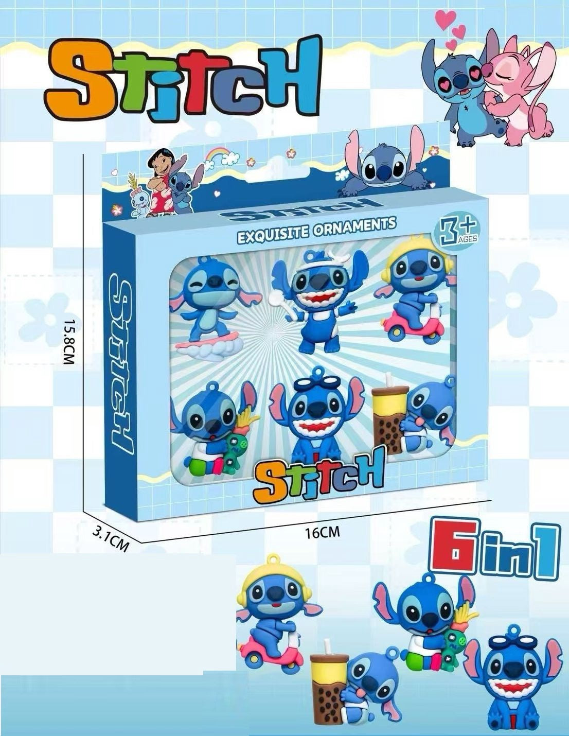 GENERIC Toy Stitch Figurine 6PC 9962