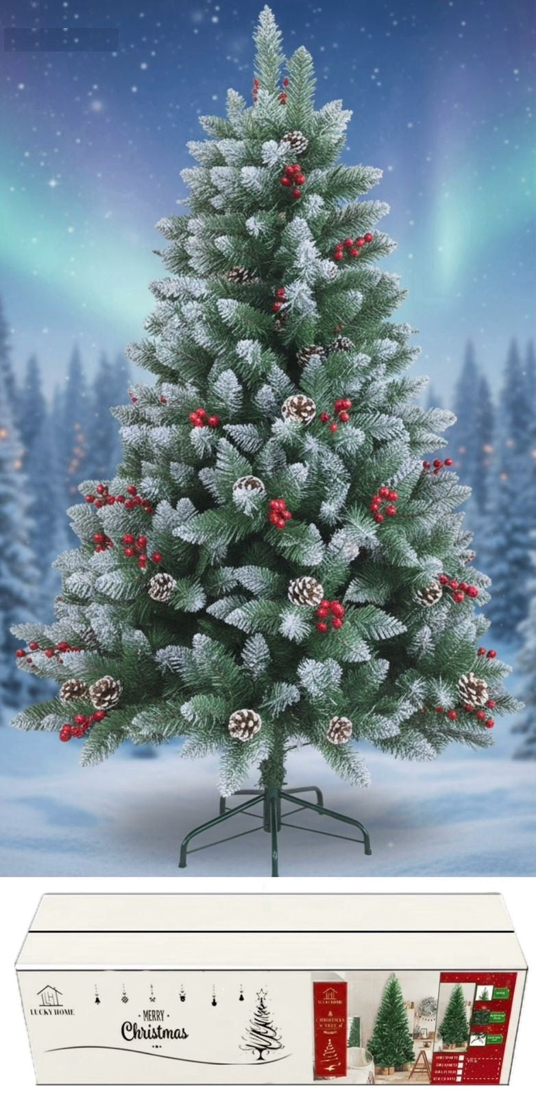 Christmas Decorations Tree SDS-2232-Y43 6FT 180CM Snow Dusted