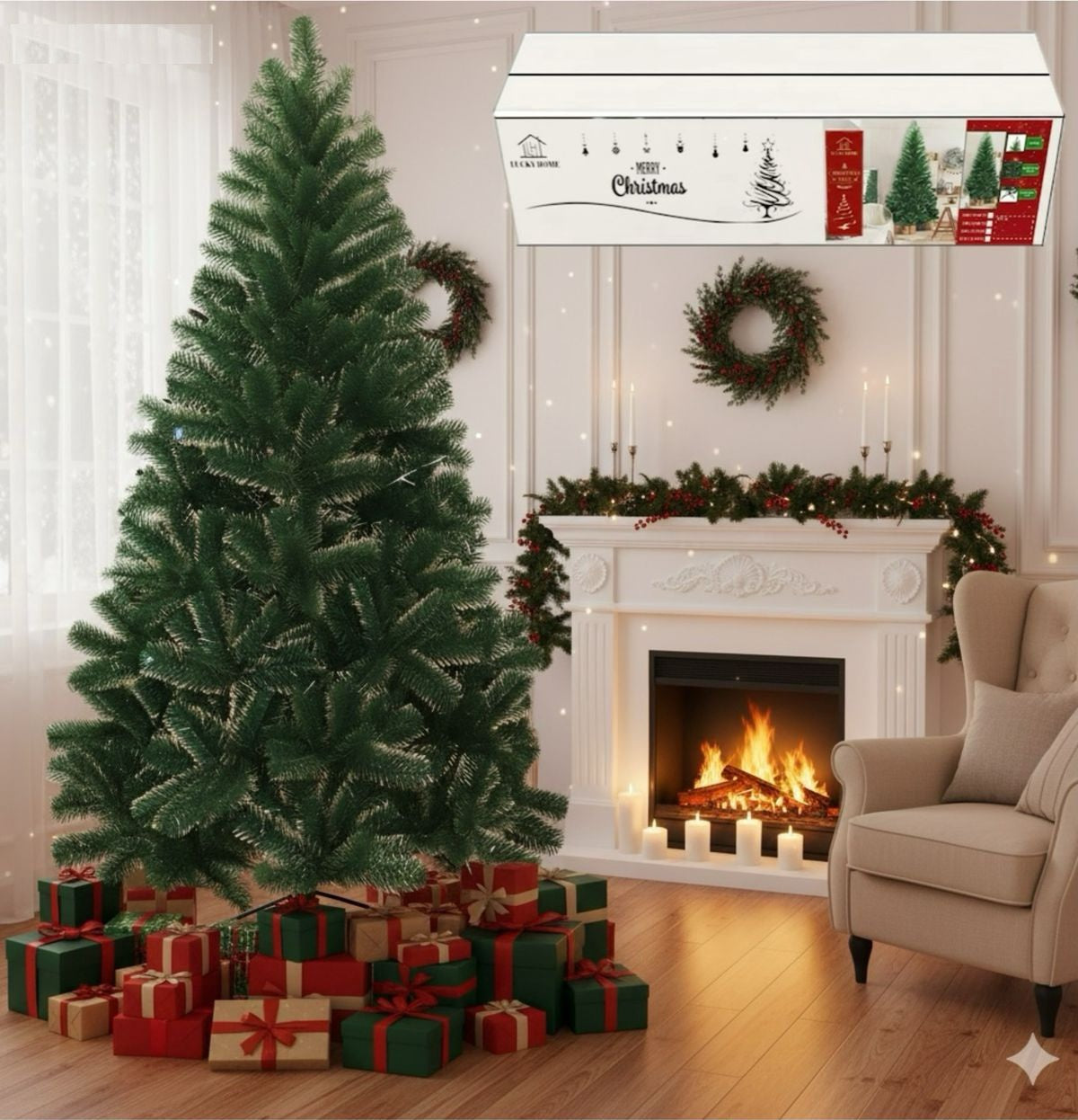 Christmas Decorations Tree SDS-6309-Y53 7FT 210CM Green