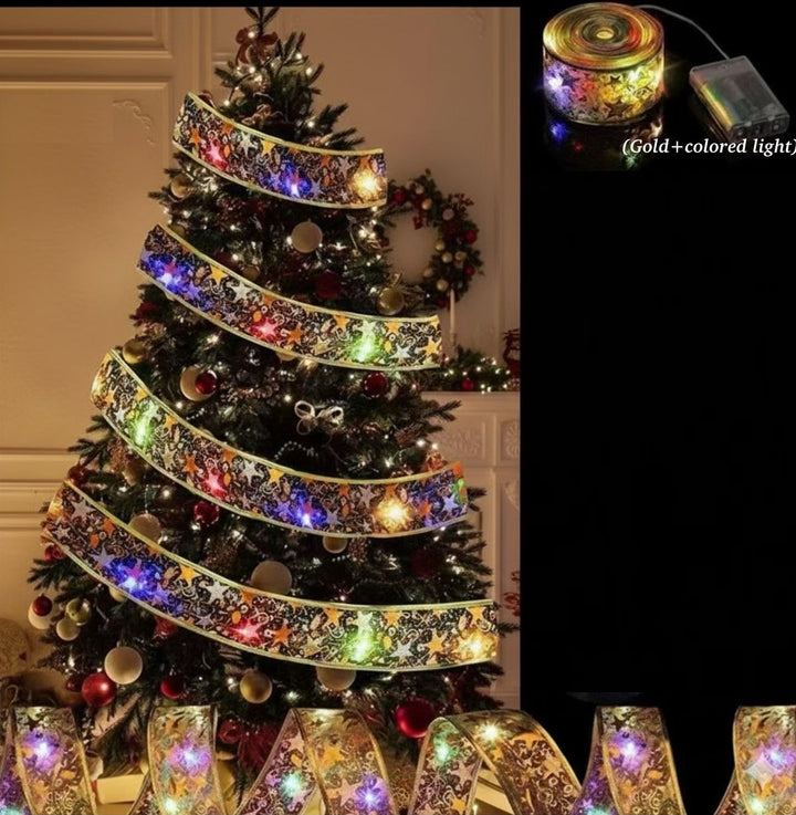 Christmas Decorations Fairy Light LED Ribbon SDD-2518-Y44 Gold +