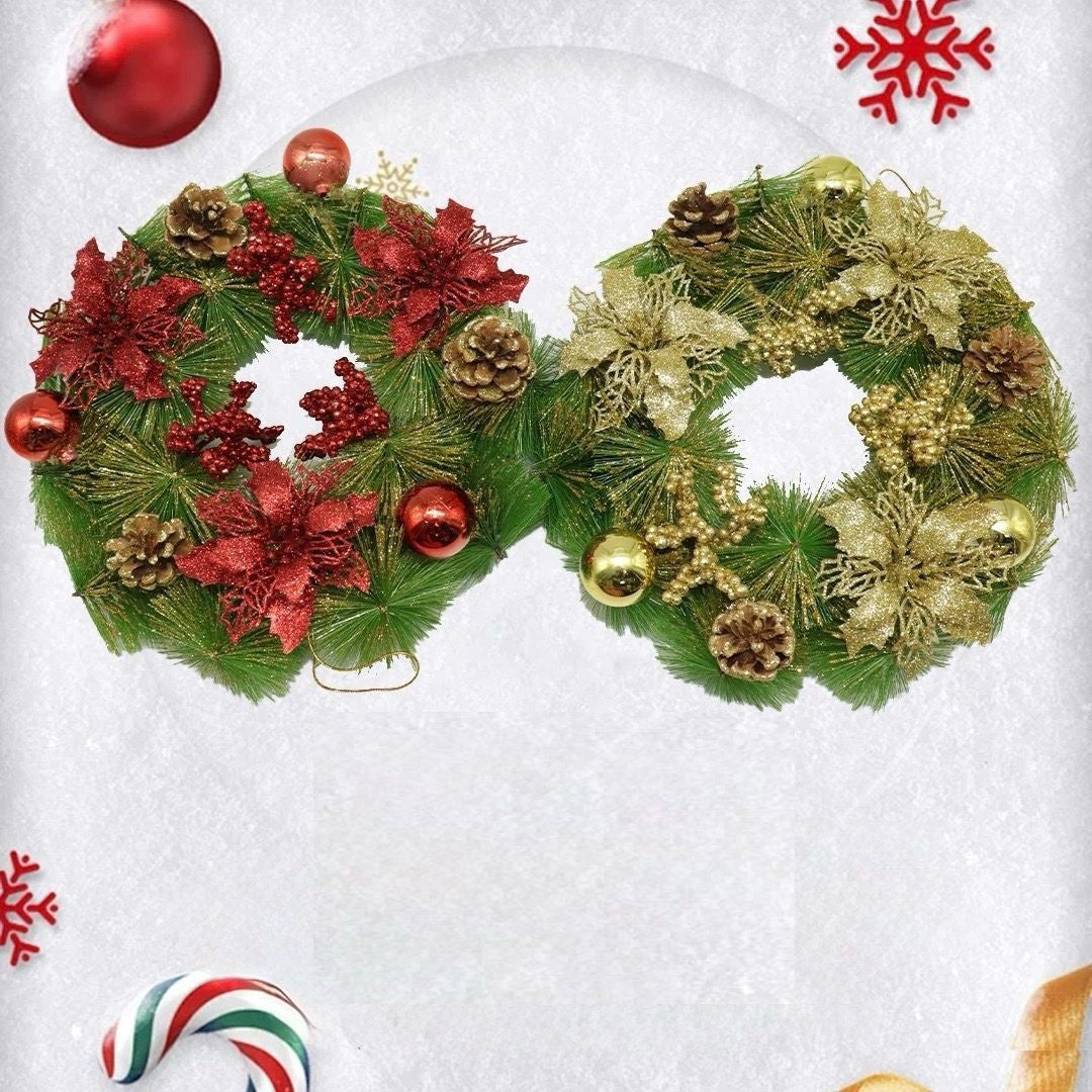 Christmas Decorations Wreaths HH6083-Y53 30CM 12" Sold Each