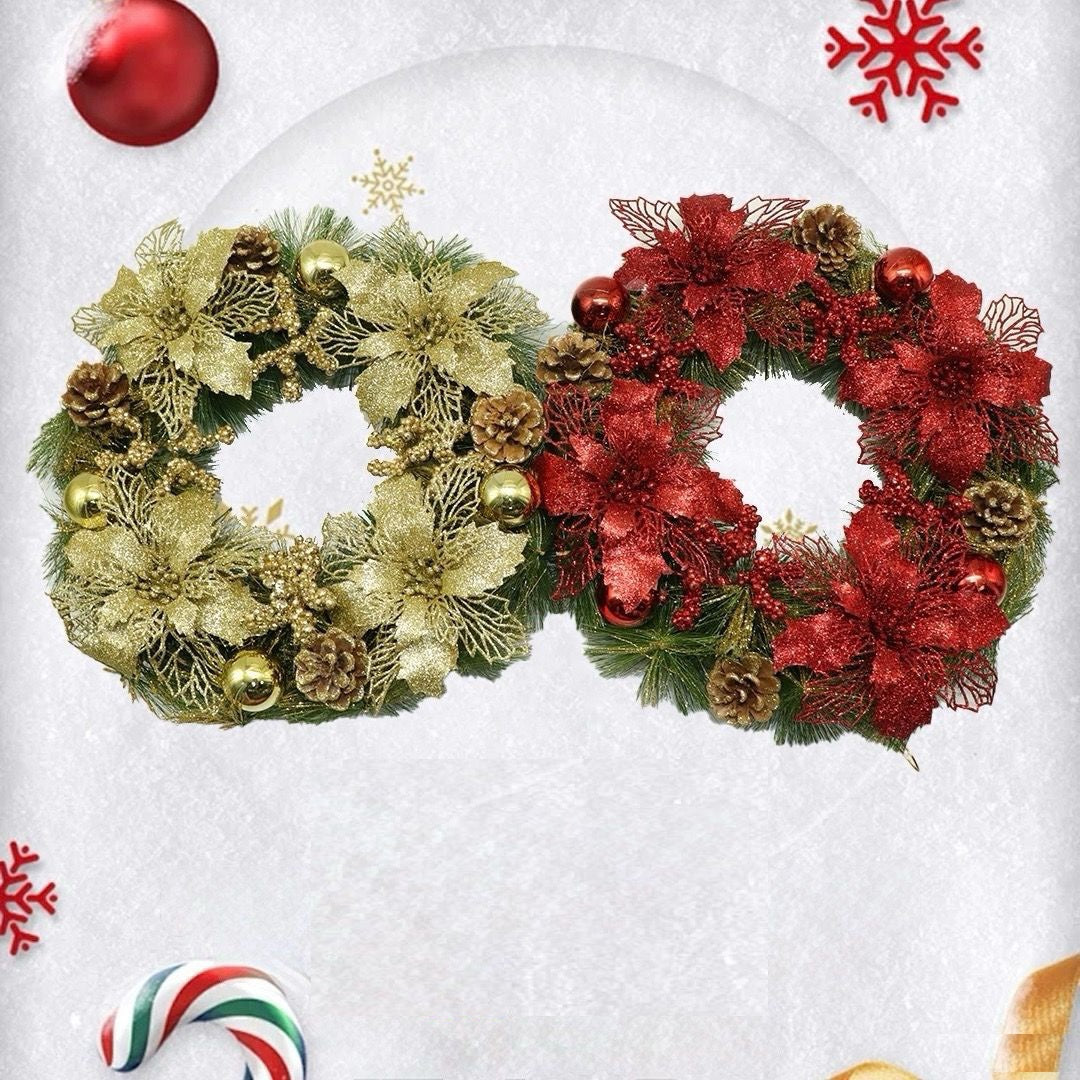 Christmas Decorations Wreaths HH6089-Y53 40CM 16" Sold Each