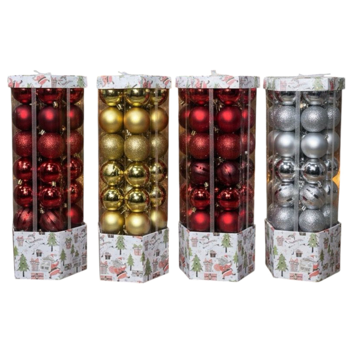 Christmas Decorations Balls Set SDQ-6191-Y53 7CM Sold Each