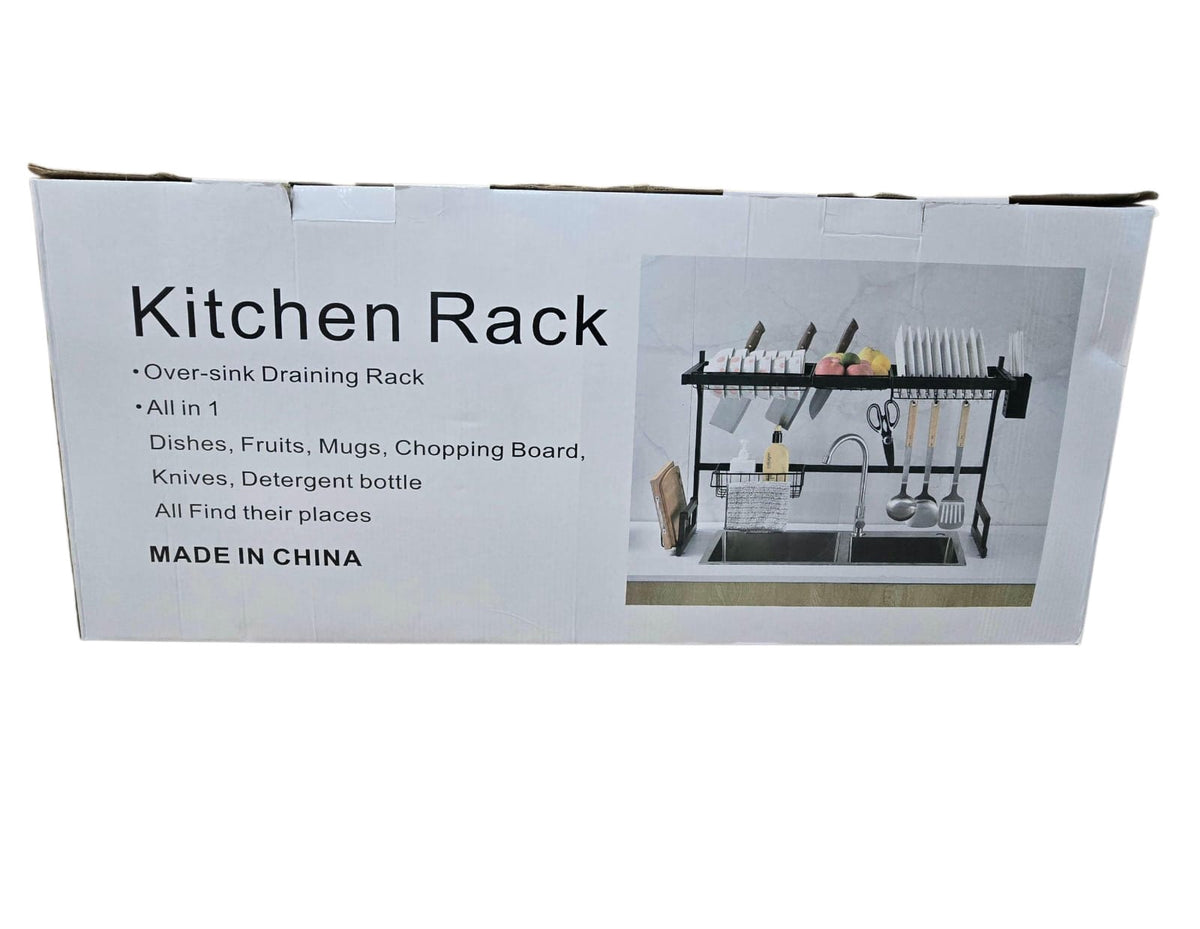 Dish Rack Over Sink Metal Black KC-30695