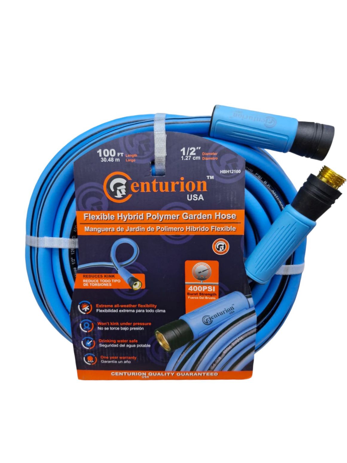 CENTURION Hose 1/2" X 100' Flexible Hybrid Polymer HBH12100