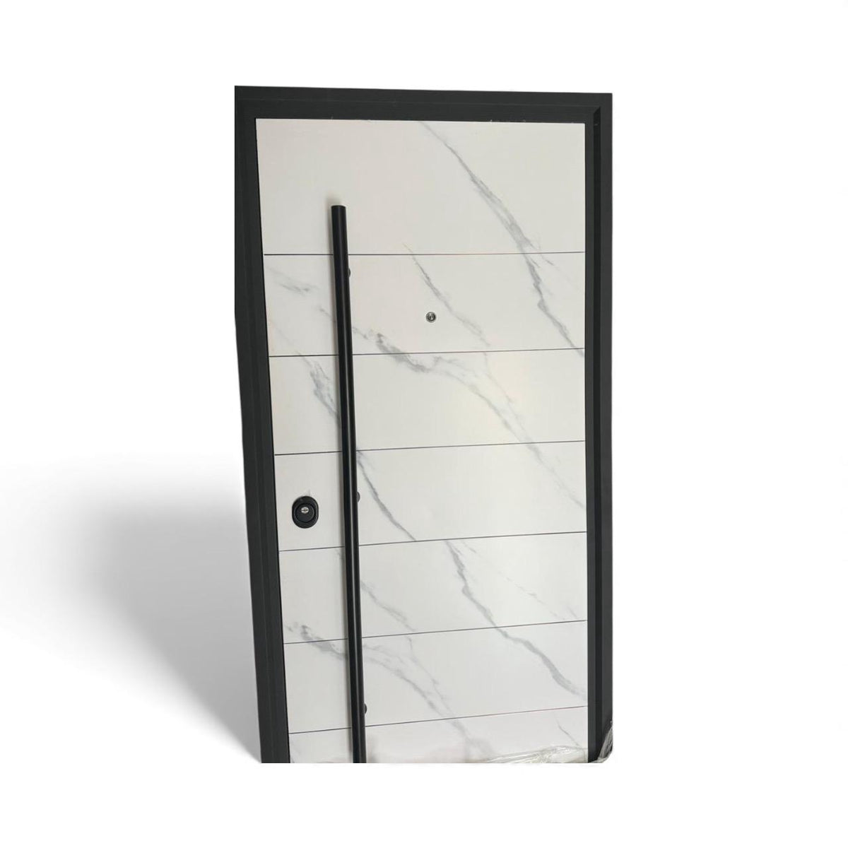Door Metal Single White Marble Finish No Glass 2050X960 DKL7