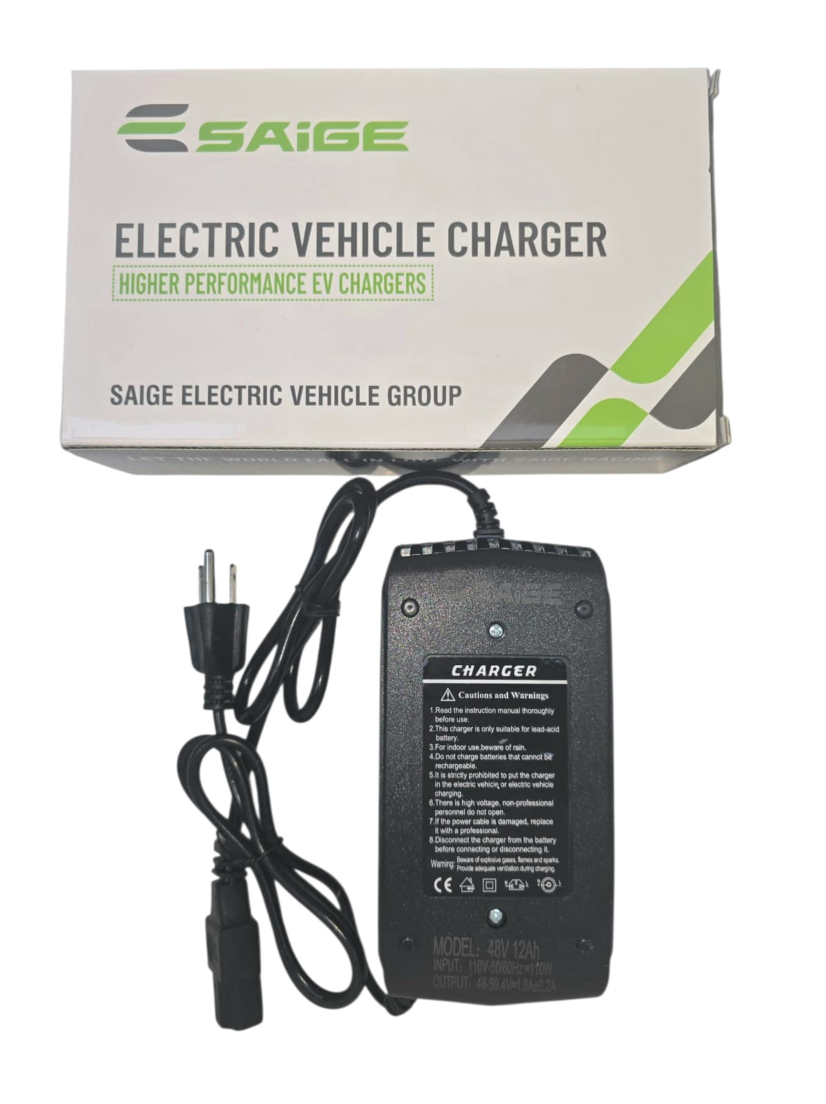 SAIGE E/BIKE Charger 48V 12AH 110V