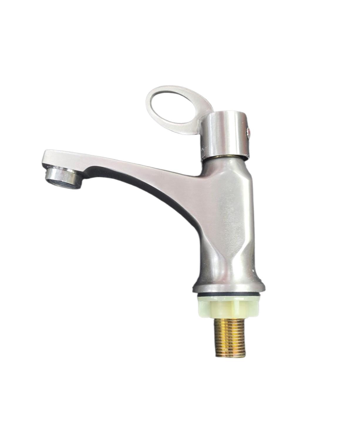 Pillar Tap 1/2" Lever Ring Brush Nickle Heavy