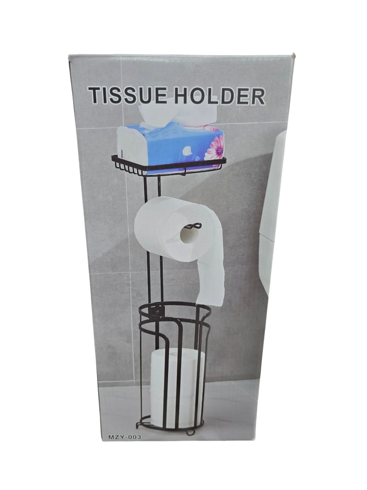 HOMESTAR Toilet Paper Holder Organizer 2PCS Black FSK10506