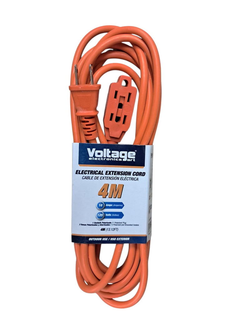 VOLTAGE Extension Cord Outdoor ORANGE/YELLOW 13FT/4M 10AMP VT-OY-4M