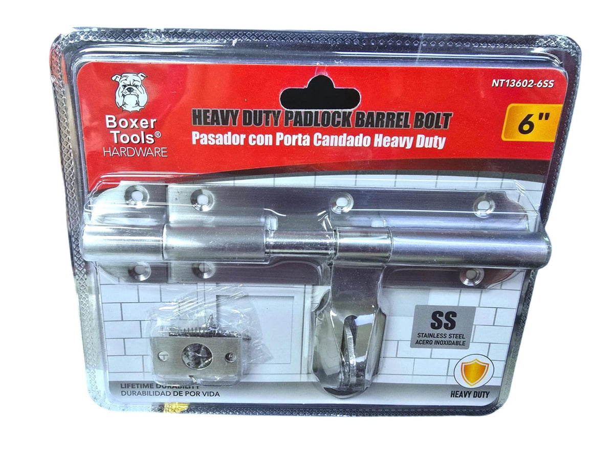 BOXER Tower Bolt 6" Chrome Padlock NT13602-6SS