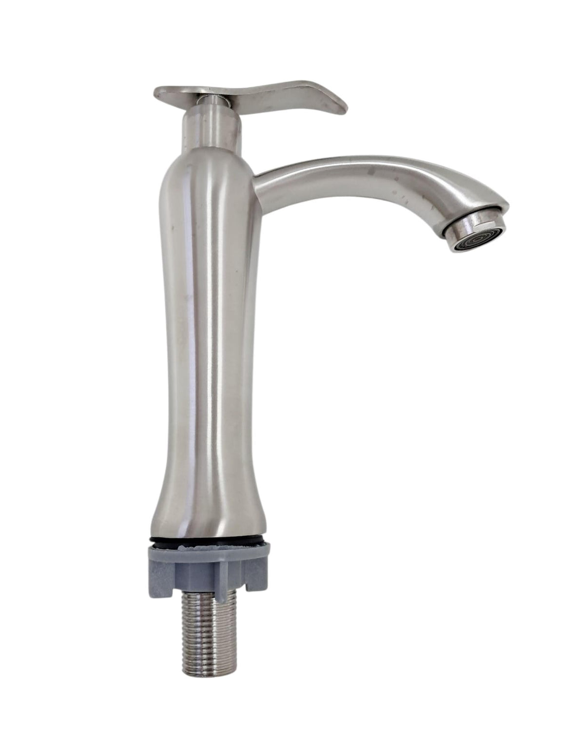 Pillar Tap 1/2" Curve Spout Lever Brush Nickle