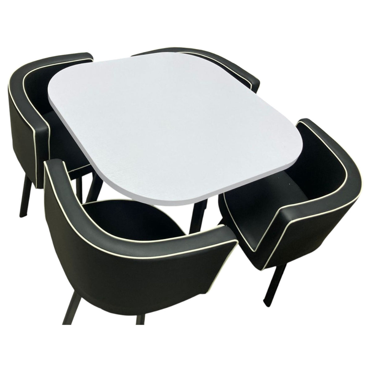 Wood Dining Table 69240833 with 4 Chair Set