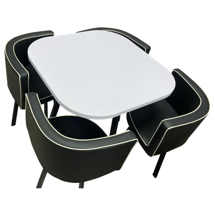Wood Dining Table 69240833 with 4 Chair Set