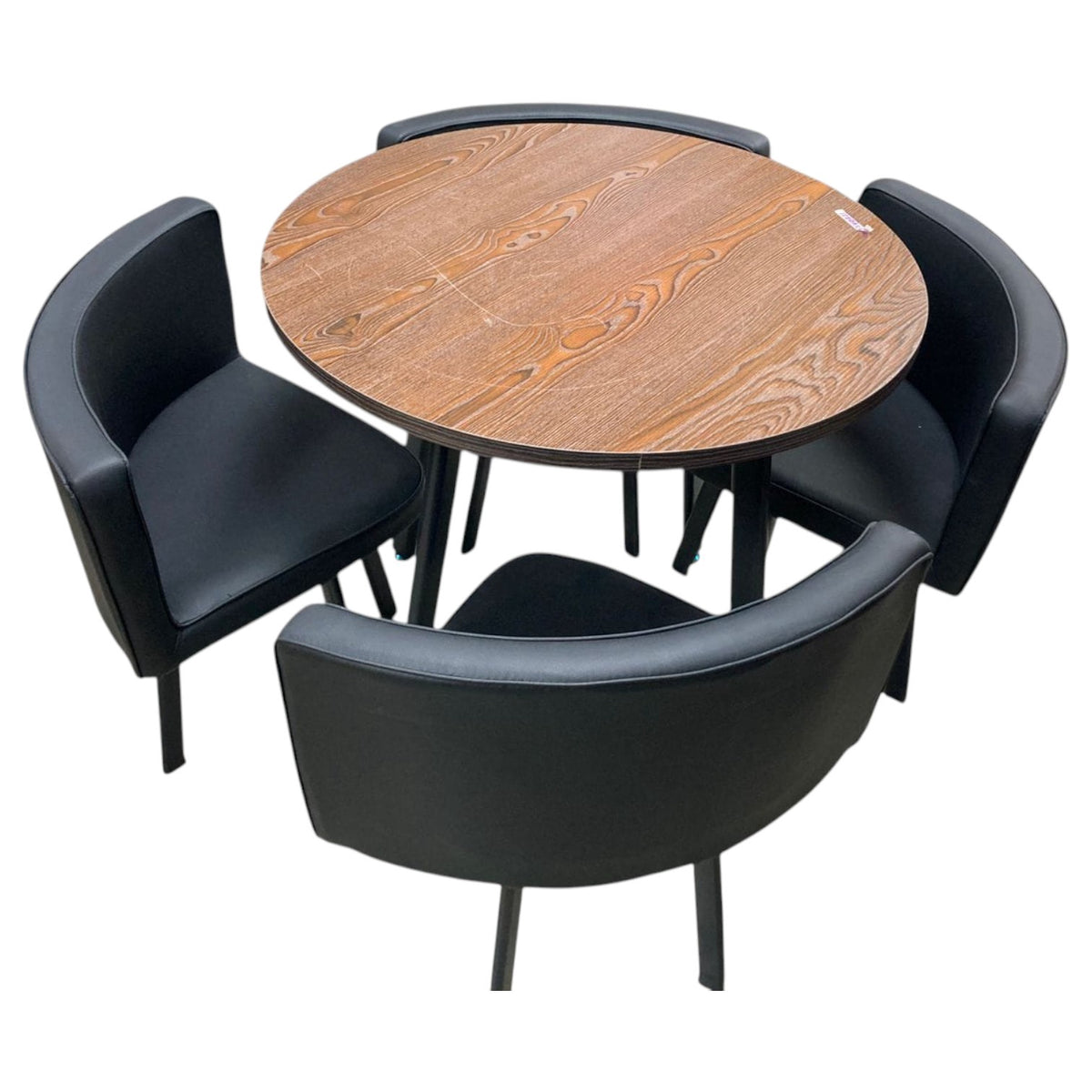 Wood Dining Table 69240831 with 4 Chair Set
