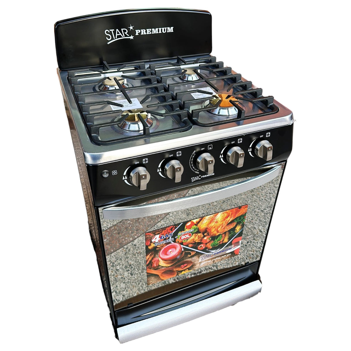 STAR Stove 4 Burner 24" SKB-24B Black