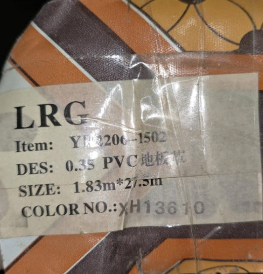 Vinyl (Vinolay) Flooring YR2206-1502 1.83MX27.5M XH13610 Sold Per Roll