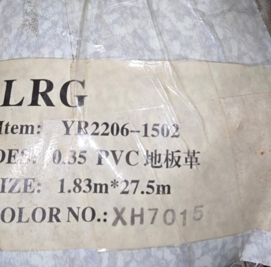 Vinyl (Vinolay) Flooring YR2206-1502 1.83MX27.5M XH7015 Sold Per Roll