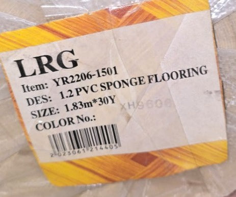 Vinyl (Vinolay) Sponge Flooring YR2206-1501 1.83MX30YD XH9606 Sold Per Roll