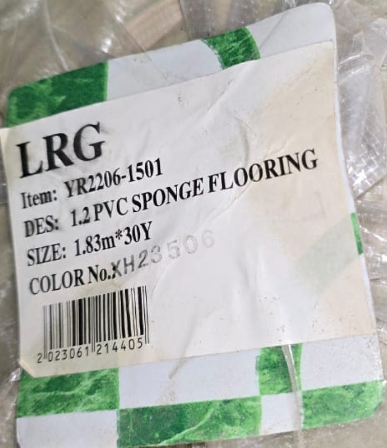 Vinyl (Vinolay) Sponge Flooring YR2206-1501 1.83MX30YD XH23506 Sold Per Roll