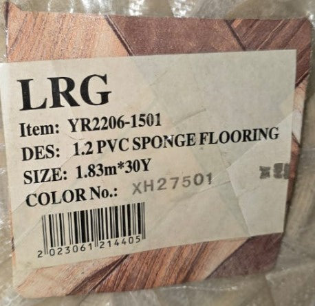 Vinyl (Vinolay) Sponge Flooring YR2206-1501 1.83MX30YD XH27501 Sold Per Roll