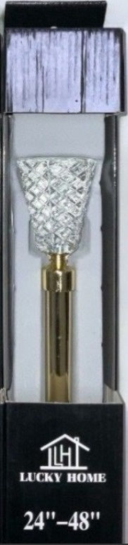 Curtain Rod Lucky Home 3/4" 66"-120" Brass CLG-6626-Y54