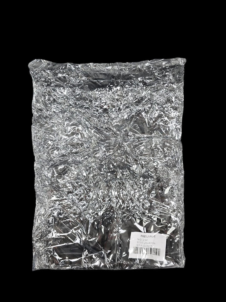 Plastic Bag Black #25 25X43CM Meijiale 100PCS Pk