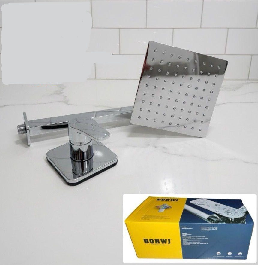Shower Head with Arm Chrome Hot & Cold Bohwj Lucky Home 201936 SLT-6854-Y56