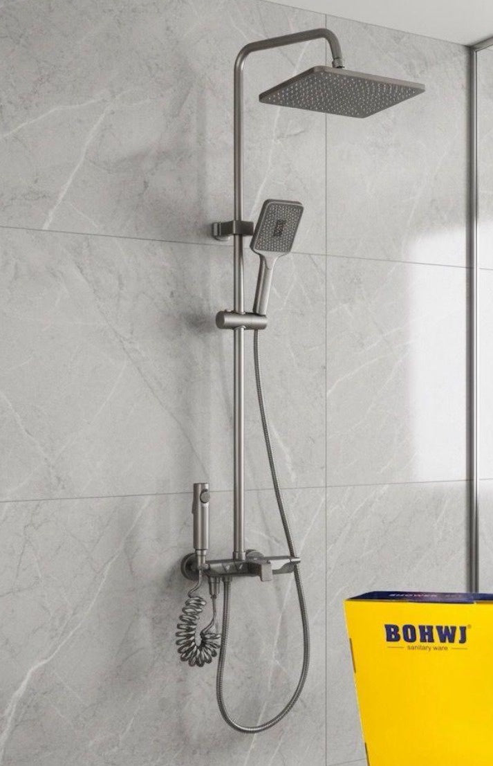 Shower System Wall Mounted Silver Bohwj LY-6869-Y56 Lucky Home
