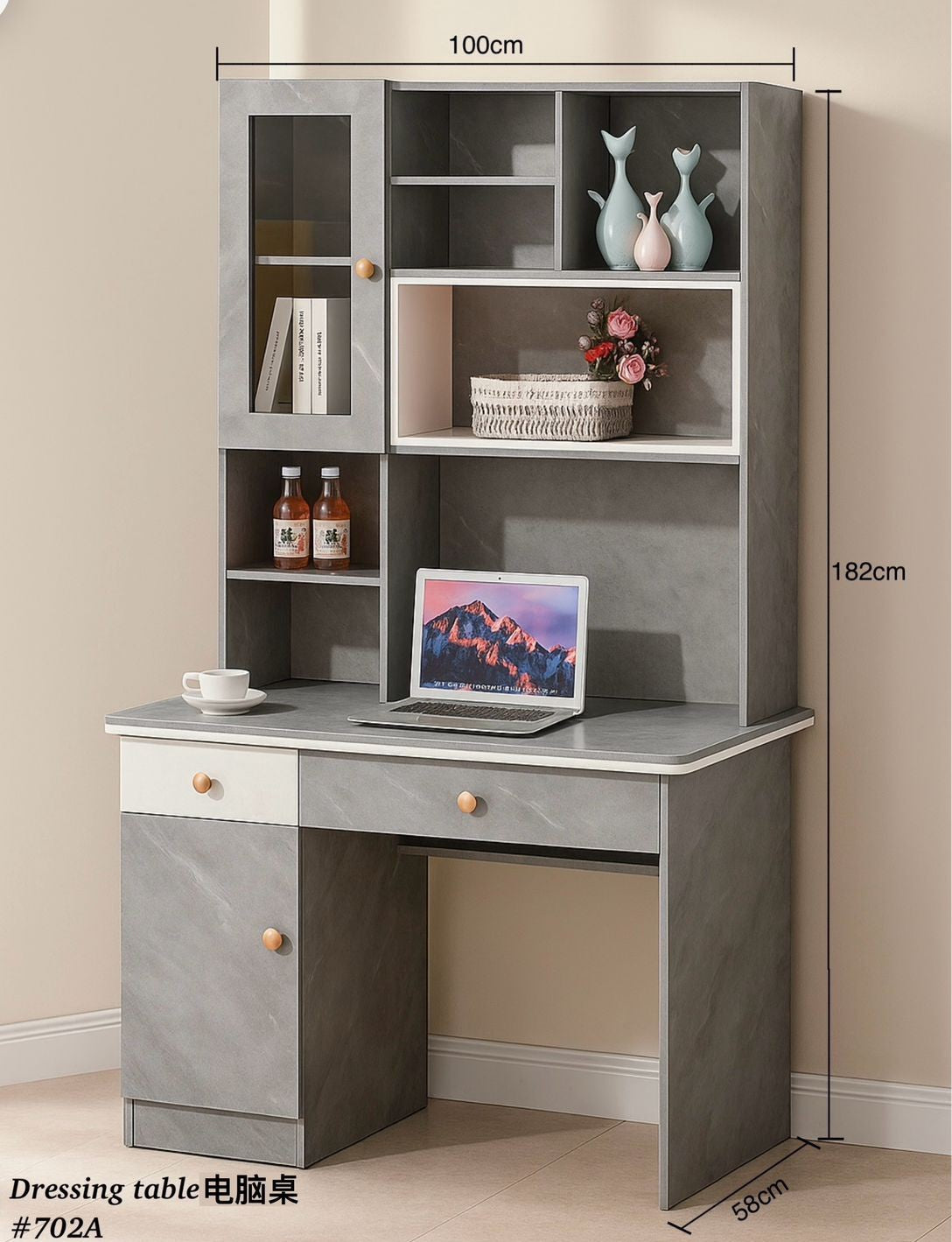 Computer Desk Office Table 702A + 702B