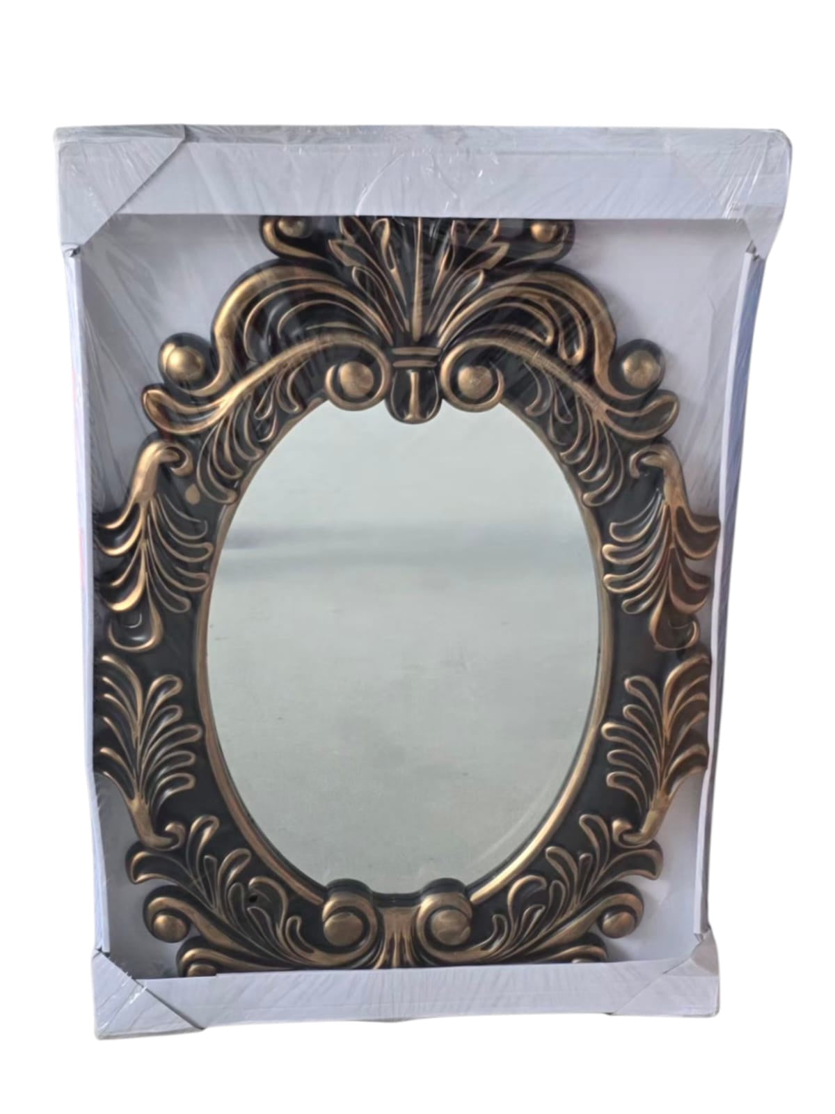 Mirror Wall Decorative Black & Gold Oval GP-2578