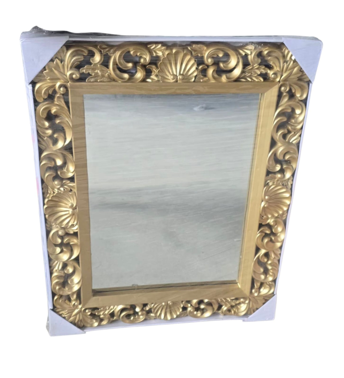 Mirror Wall Decorative Gold Square 33" X 26"