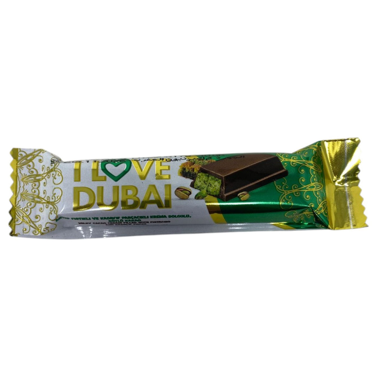 I Love Dubai Chocolate Bar Filled with Pistachio