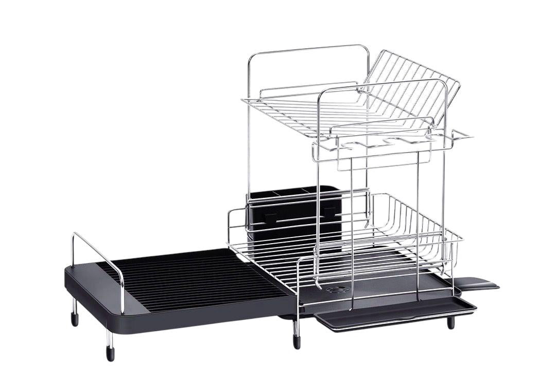 Dish Rack Metal 2 Tier Black WK810640