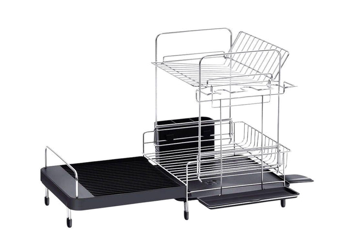 Dish Rack Metal 2 Tier Black WK810640