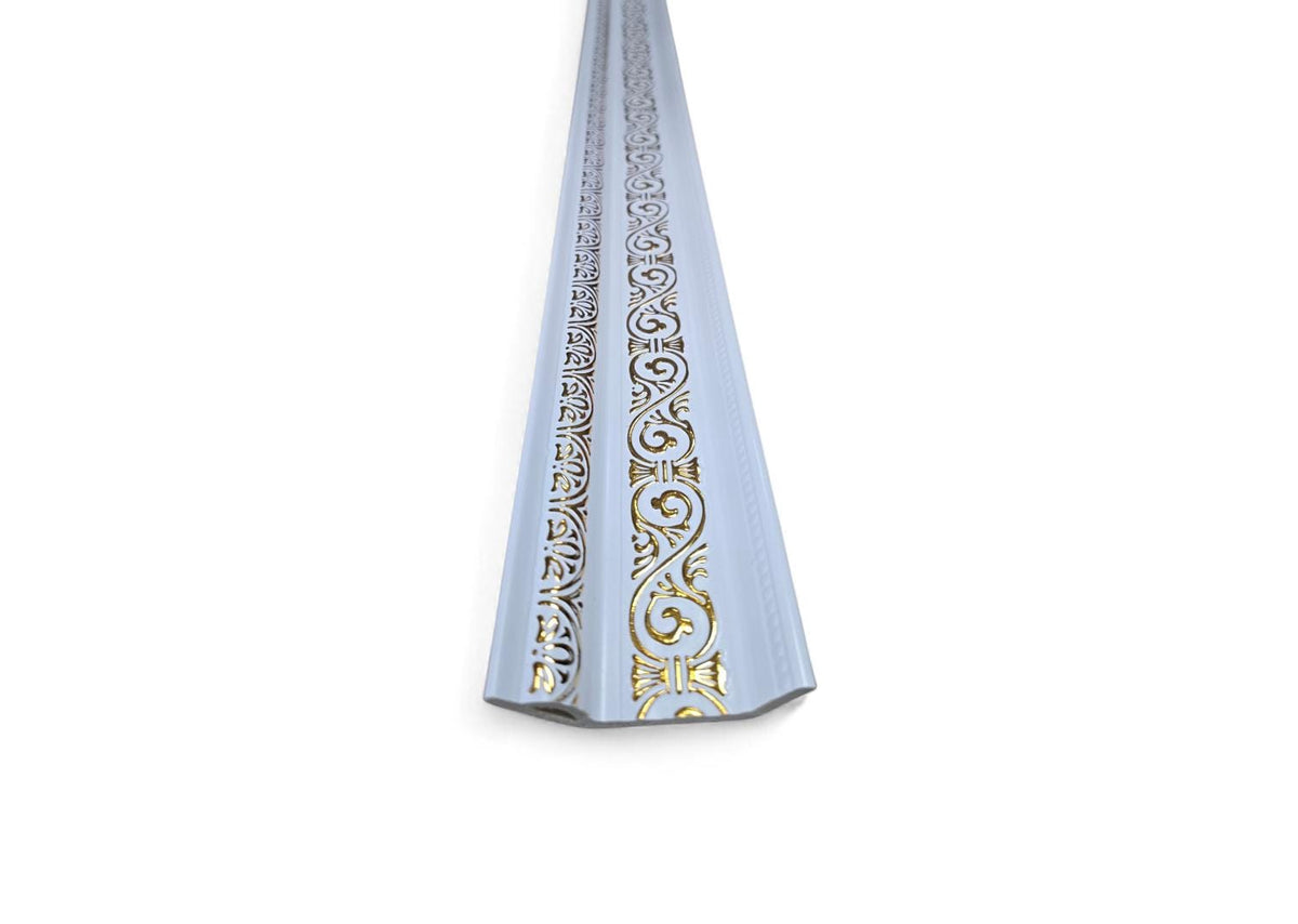 Moulding Crown PVC White & Gold #1 #850 3M