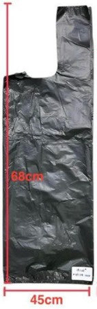 Plastic Bag Black 45CMX68CM 18"X27" YR2202-1024 100PCS Pk