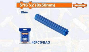 WADFOW Wall Plug Blue 8 X 50MM WXTA943 40PCS/BAG