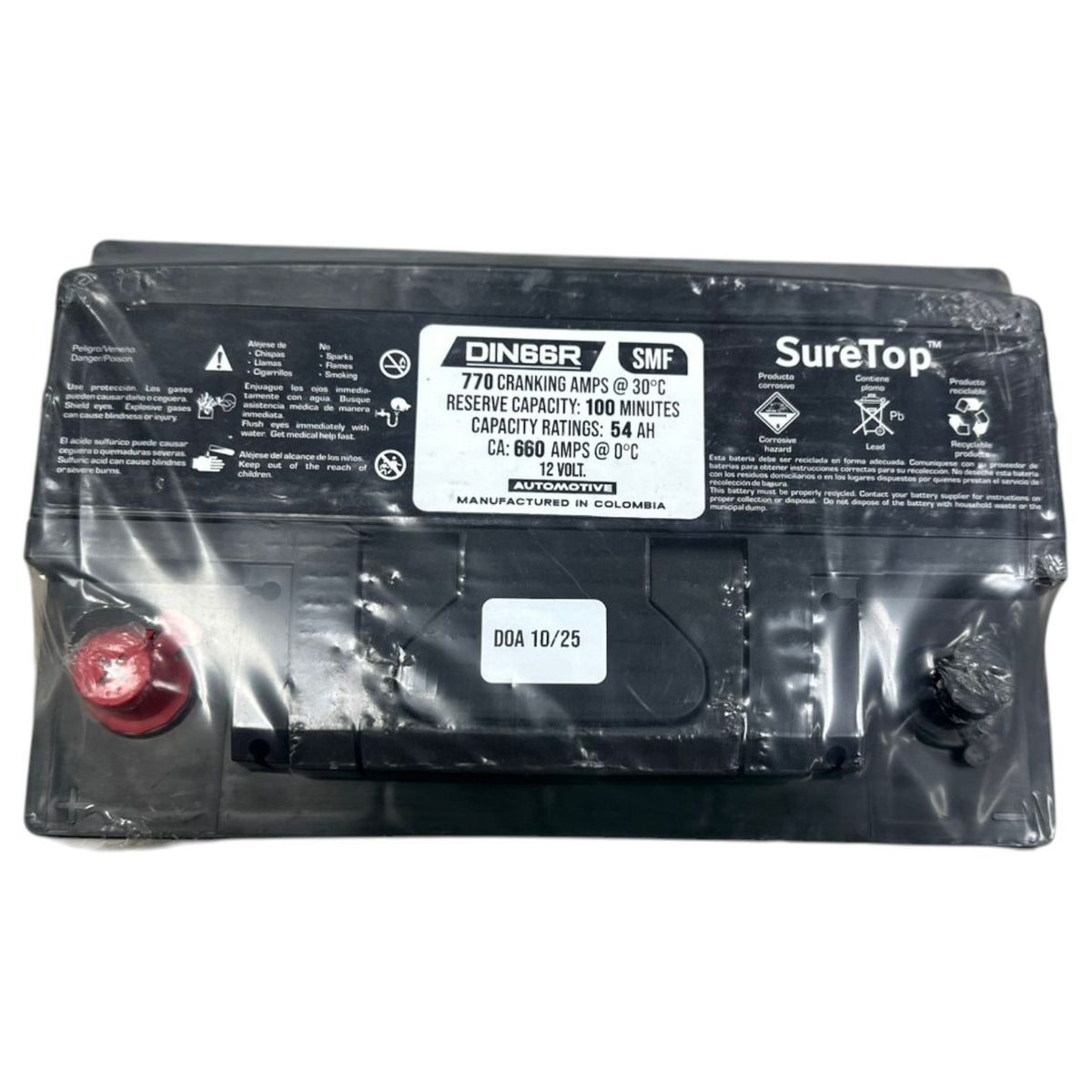 POWERMASTER Battery 13 Pl DIN66R Smf 770AMPS (6PCS13RH) Suretop