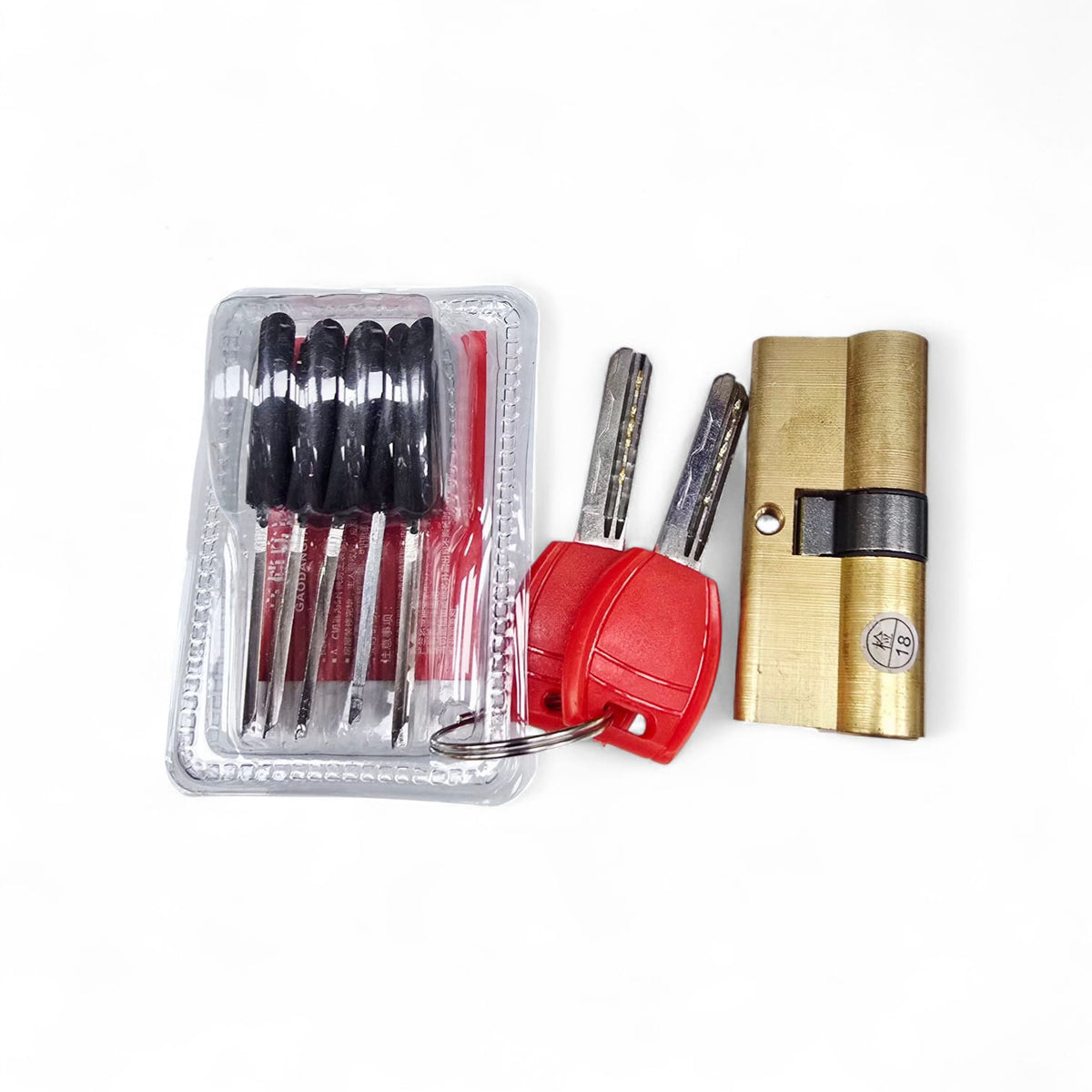 Replacement Cylinder and Key for Metal Doors